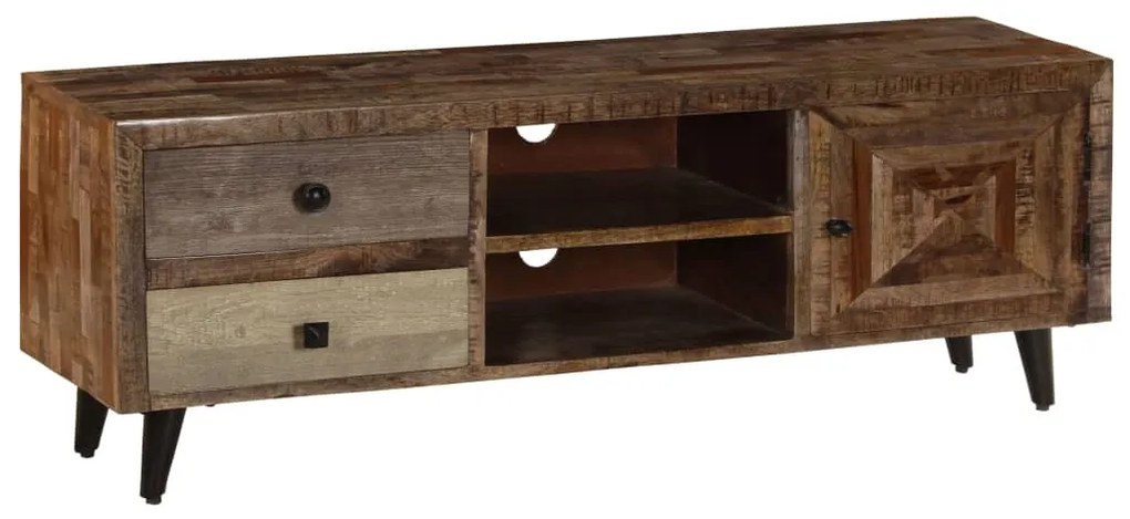 Móvel de TV 118x30x40 cm madeira de mangueira maciça