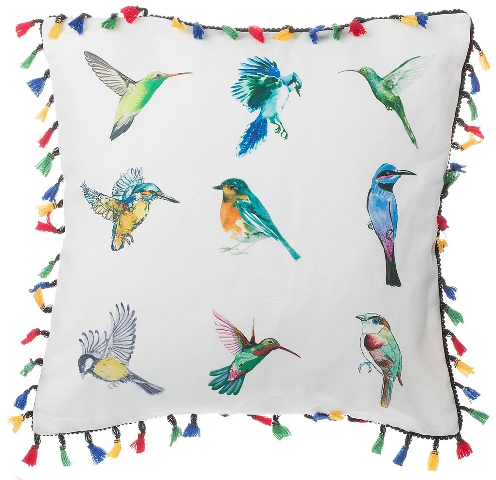 Conjunto de 2 almofadas decorativas com motivo de aves 45 x 45 cm MALLOW Beliani