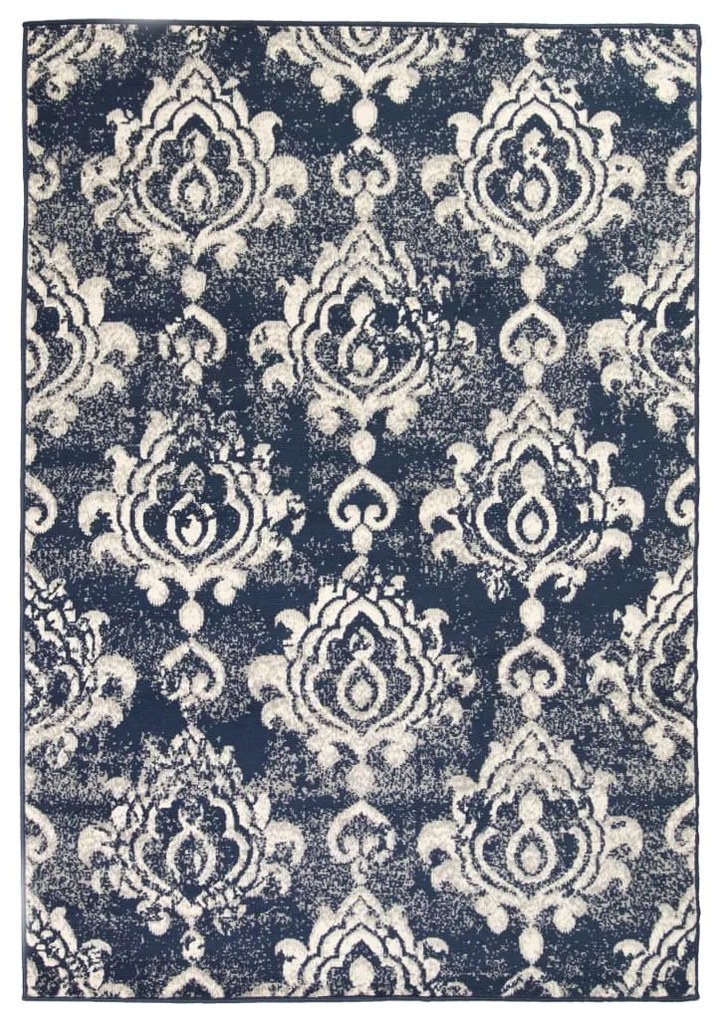 vidaXL Tapete moderno com design de caxemira 140x200 cm bege/azul