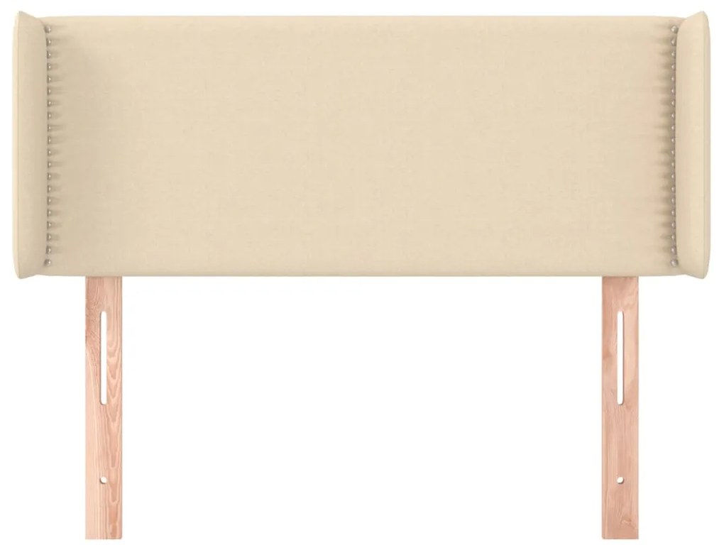 Cabeceira de cama c/ abas tecido 103x16x78/88 cm creme