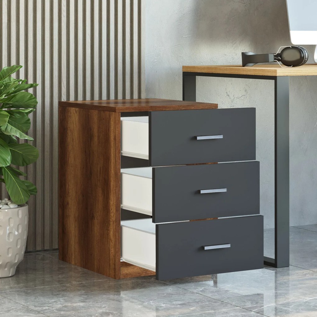 Gaveta VO3 – Walnut/Antracite – 44,5x61,8x46,6 cm