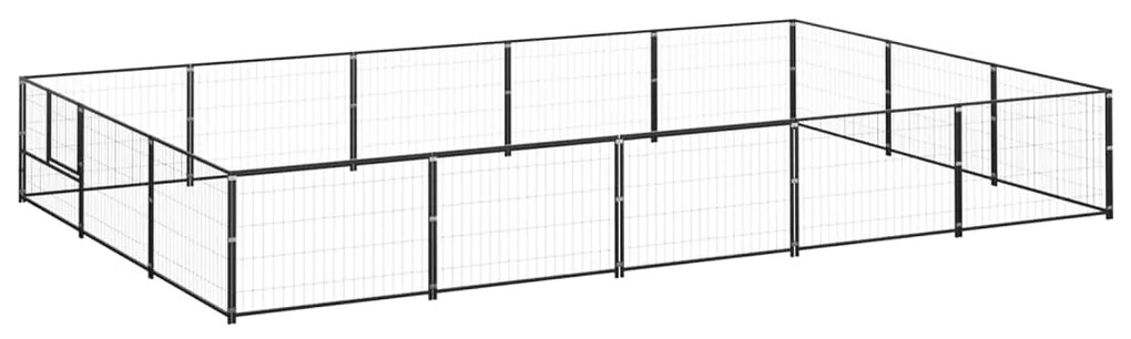 Canil para cães 15 m² aço preto