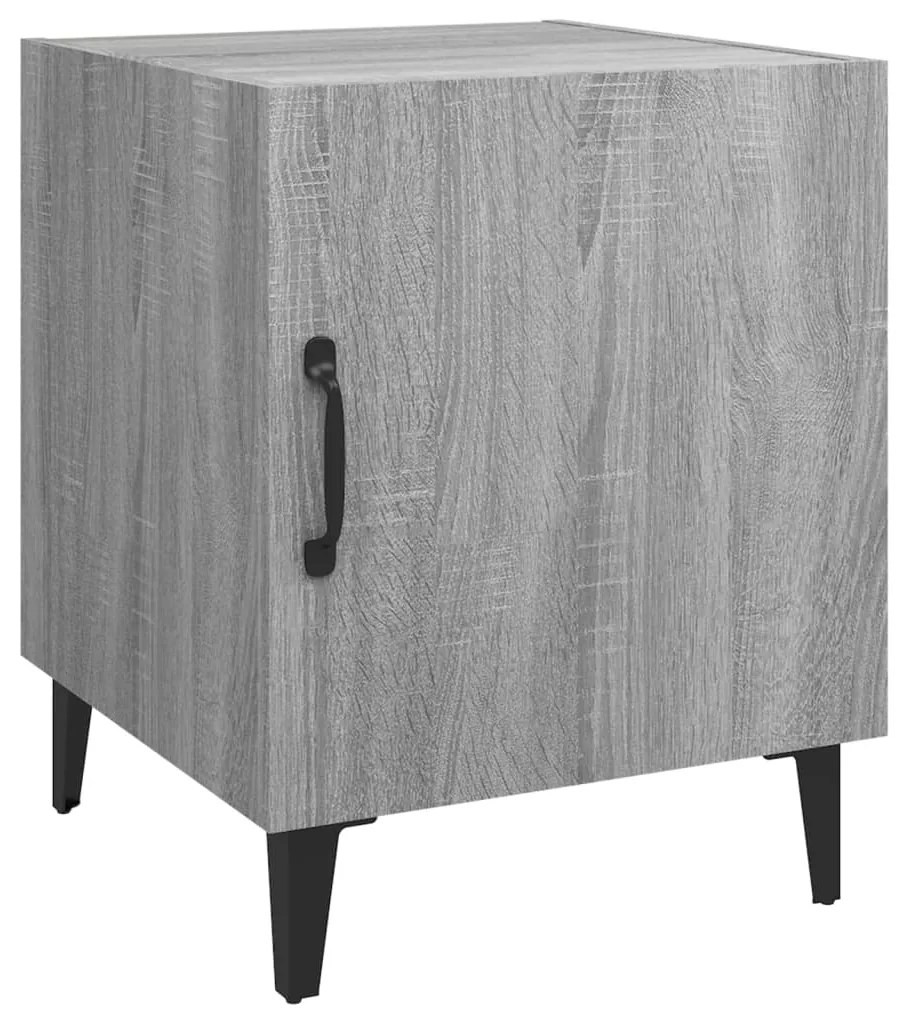 Mesa de cabeceira 2 pcs derivados de madeira cinzento sonoma