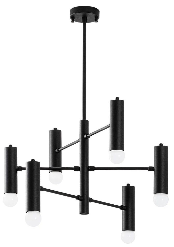 Lustre Gharib – Preto e Branco – 55 x 55 x 73 cm