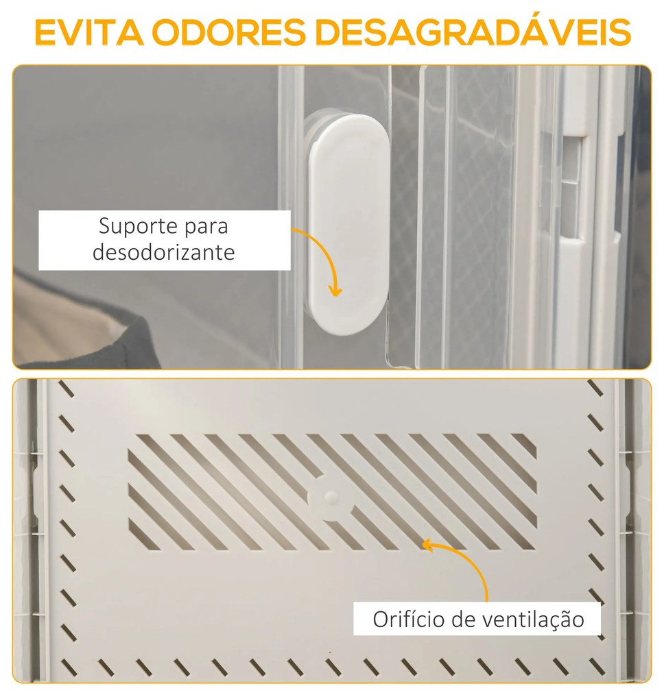 HOMCOM Armário Modular de Plástico Sapateira Modular com 8 Cubos Porta