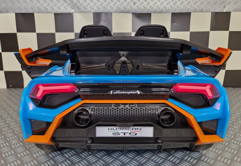 Carro eletrico bateria crianças Lamborghini Huracan STO drift Azul