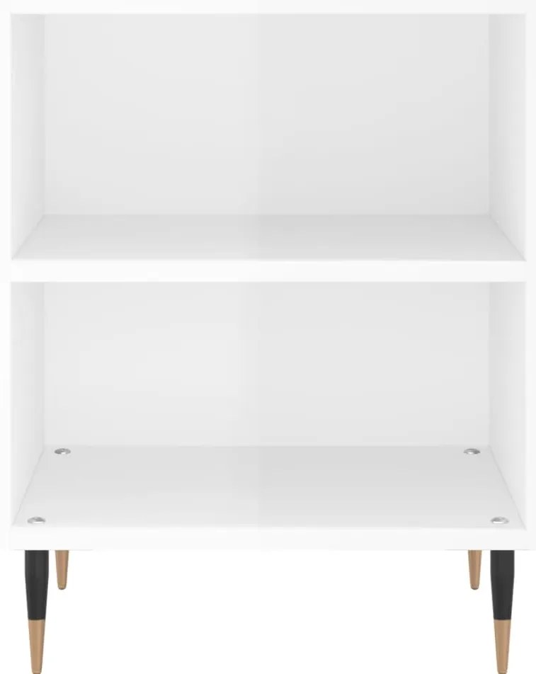 Mesa de cabeceira derivados de madeira branco brilhante