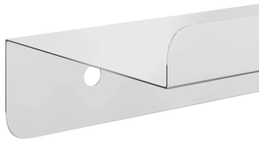 Prateleiras de parede 3 pcs aço inoxidável prateado