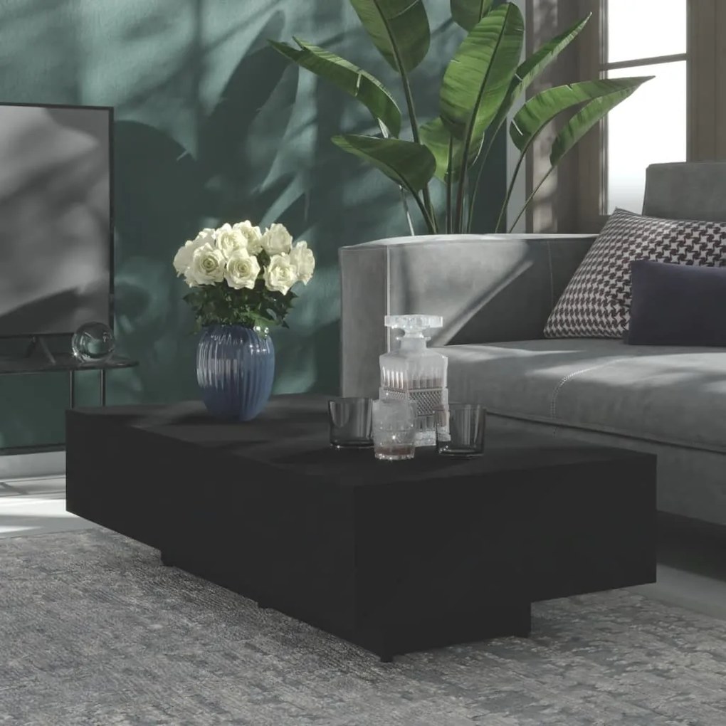 vidaXL Mesa de centro 100x49,5x31 cm derivados de madeira preto