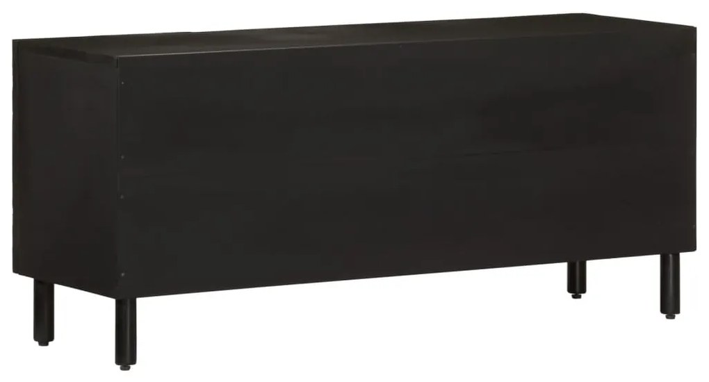 Móvel de TV 105x33x46 cm madeira de mangueira maciça preto