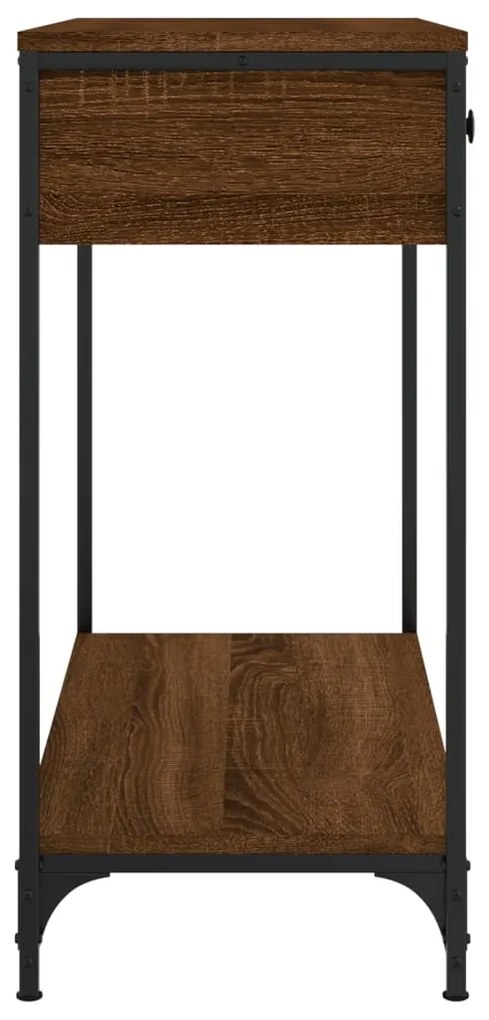 Mesa consola 75x34,5x75 cm derivados madeira carvalho castanho
