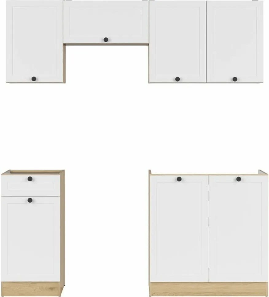 Conjunto de cozinha modular Classic White Oak 117