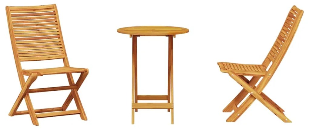 Conjunto de Mobiliário Exterior Manual 3 pcs 60 x 60 x 75 cm