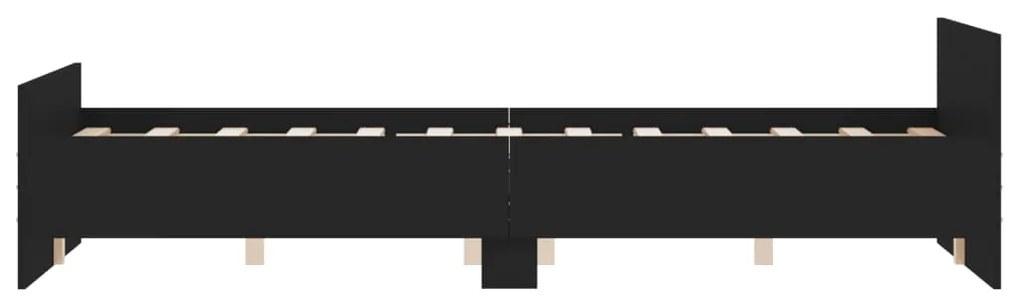 Estrutura de Cama Moona - 135x190 cm - Preto - Design Moderno