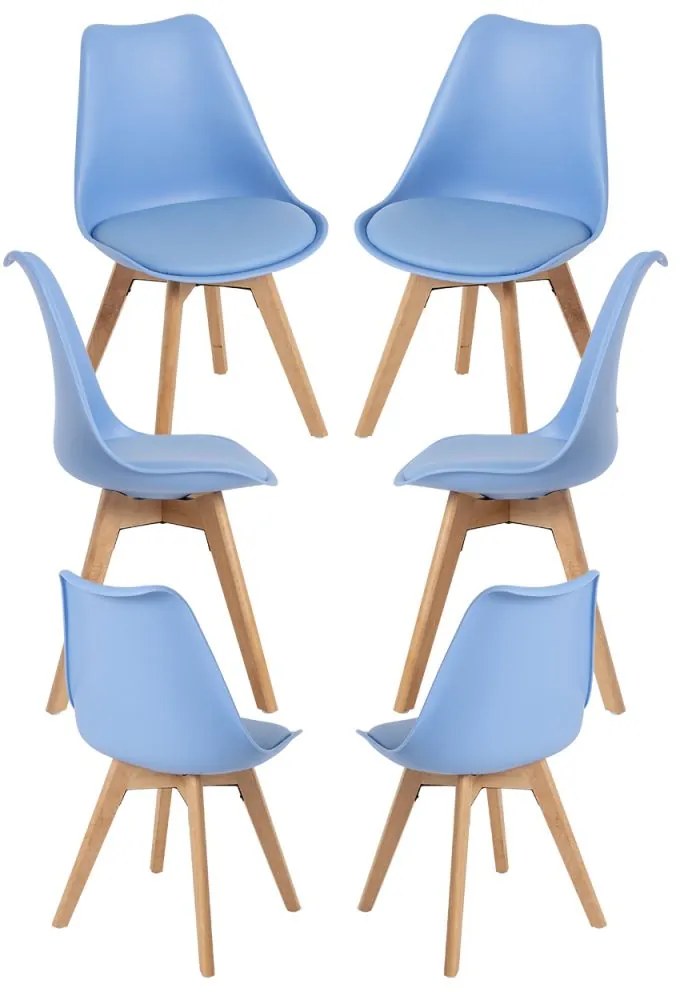 Pack 6 Cadeiras Synk Basic - Azul claro
