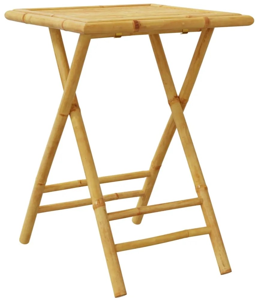 Mesa de jardim dobrável 55x55x75 cm bambu