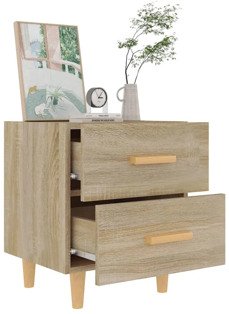 Mesas de cabeceira 2 pcs 40x35x47,5 cm cor carvalho sonoma