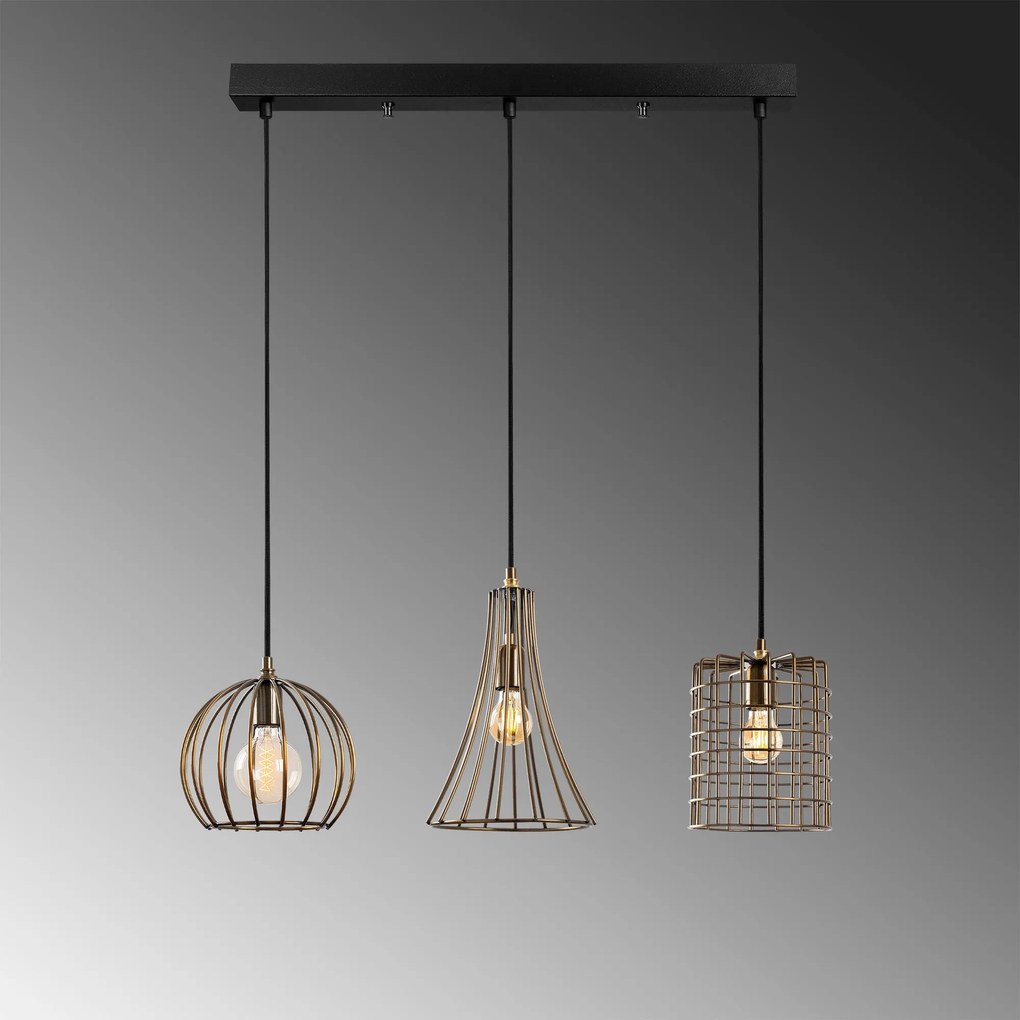 Candeeiro Chandelier Teltrio – Antique – 91 x 25 x 49-129 cm
