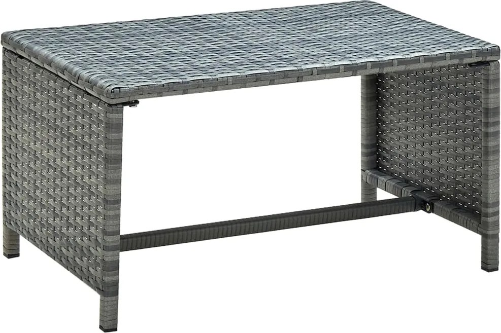 vidaXL Mesa de centro 70x40x38 cm vime PE antracite