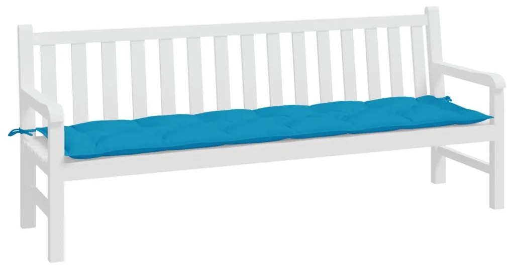 Almofadão p/ banco jardim 200x50x7 cm tecido oxford azul-claro
