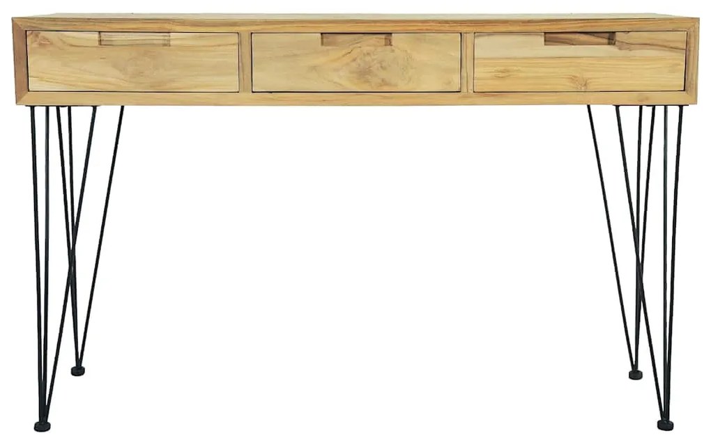 Mesa consola em teca maciça 120x35x76 cm