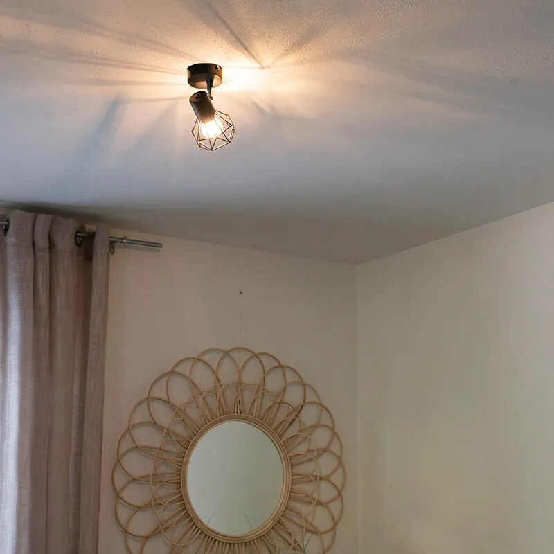 Foco Inteligente Preto Rotativo e Inclinável com Wi-Fi P45 - Mosh