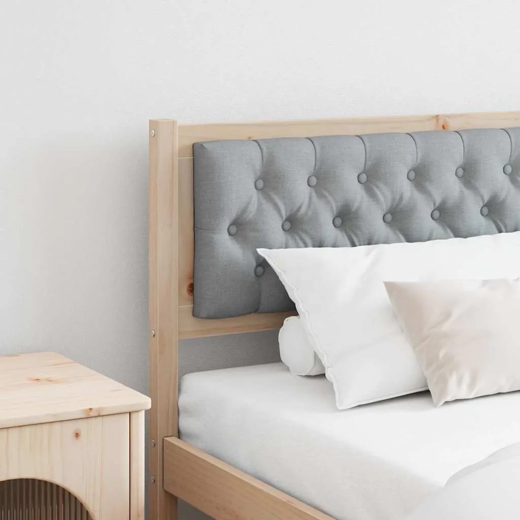 vidaXL Cabeceira Marrom e cinza claro 200 cm Madeira de pinho maciça