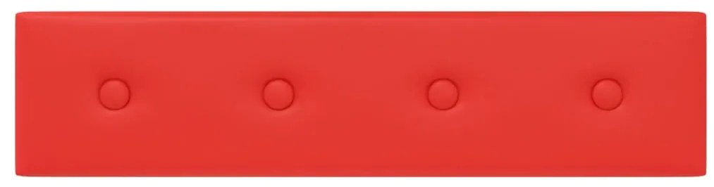 Painel parede 12pcs 60x15 cm couro artificial 1,08 m² vermelho