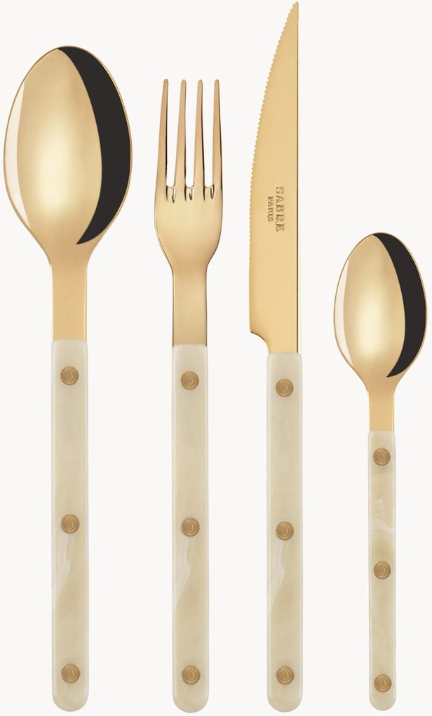 Conjunto de talheres em aço inoxidável altamente polido Bistrot, vários tamanhos