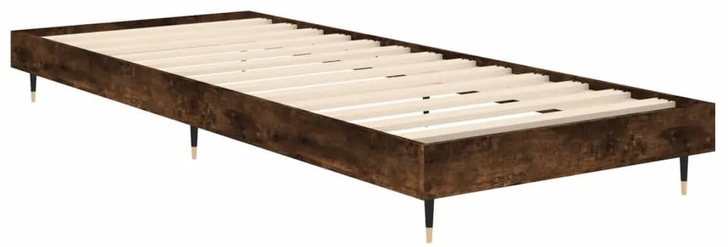 Estrutura cama s/ colchão derivados de madeira carvalho fumado
