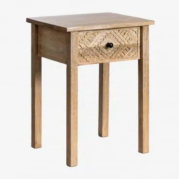 Mesa de cabeceira em madeira de manga Maraja Madeira de manga - Sklum