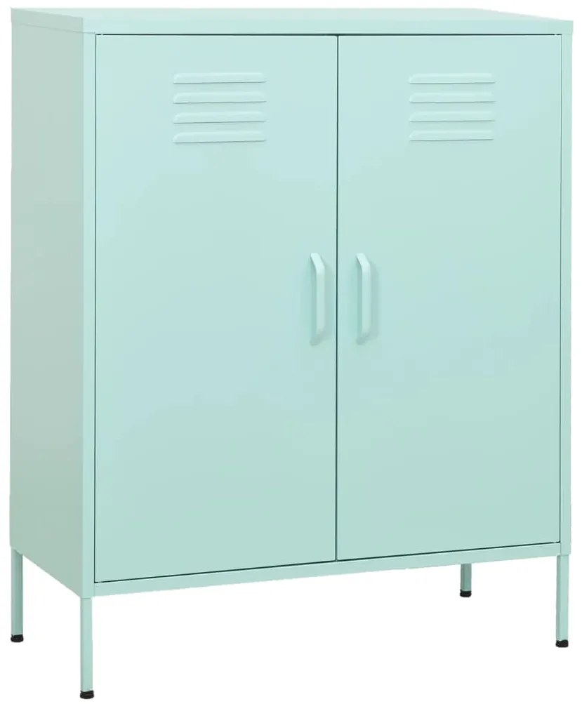 Armário de arrumação aço 80x35x101,5 cm verde-hortelã