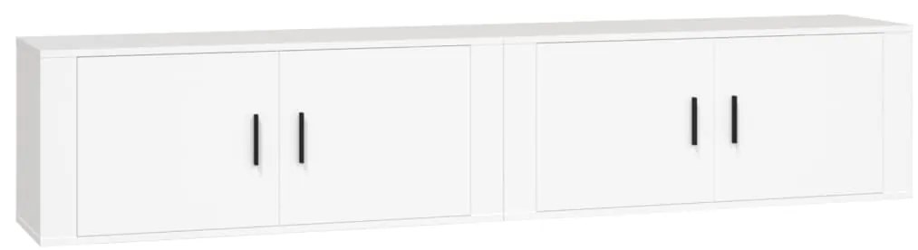 Móveis de TV de parede 2 pcs 100x34,5x40 cm branco