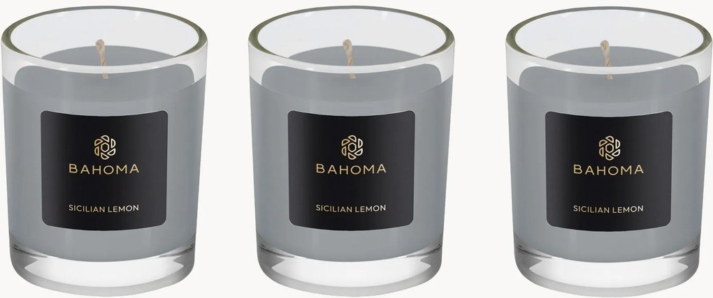 Conjunto de velas de viagem Ash Sicilian Lemon, conjunto de 3