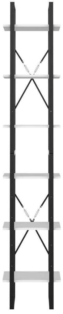 Estante c/ 6 prateleiras 40x30x210 cm derivados madeira branco