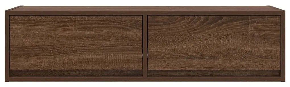 Estante de TV vidaXL Castanho Carvalho 100x31x25,5 cm Madeira de Engen