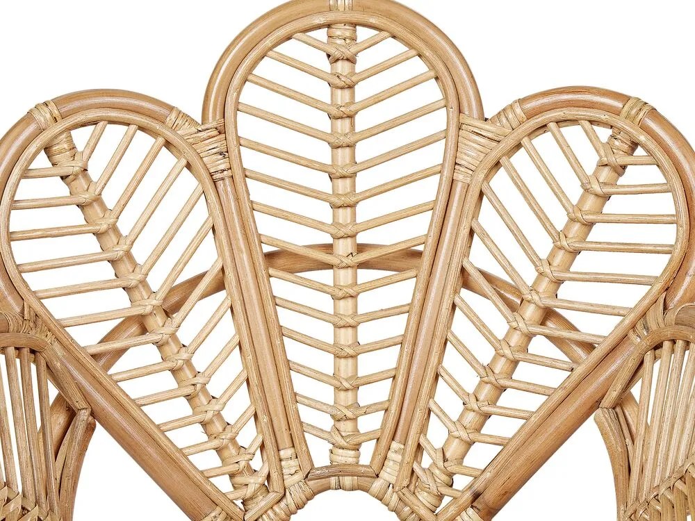 Cadeira pavão em rattan de cor natural 70 cm FLORENTINE II Beliani