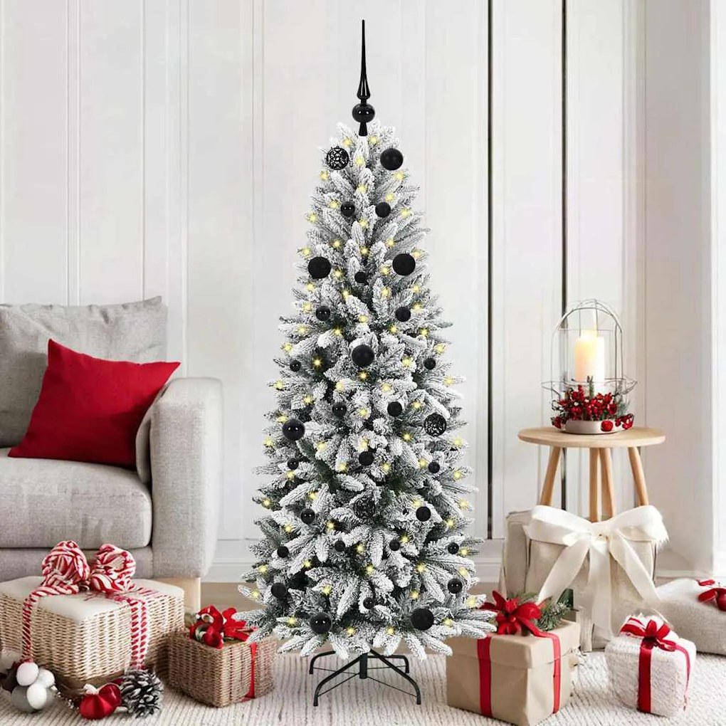 vidaXL Árvore de Natal Artificial com 150 LEDs Branco 150 cm