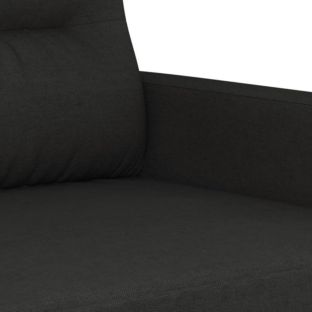 Sofá de 3 lugares tecido 180 cm preto