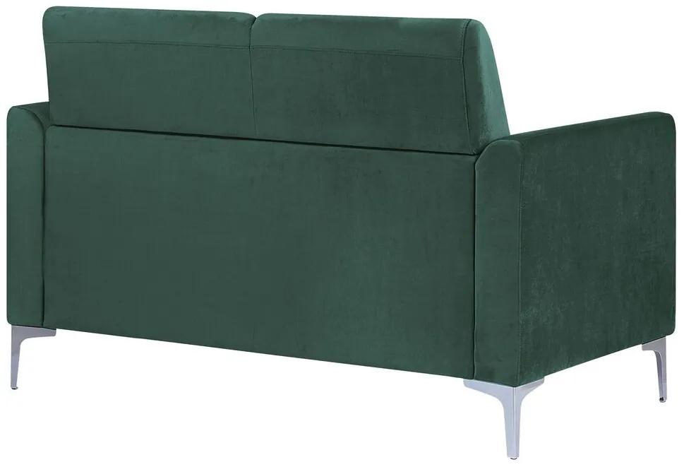 Conjunto de sofás com 6 lugares em veludo verde FENES Beliani