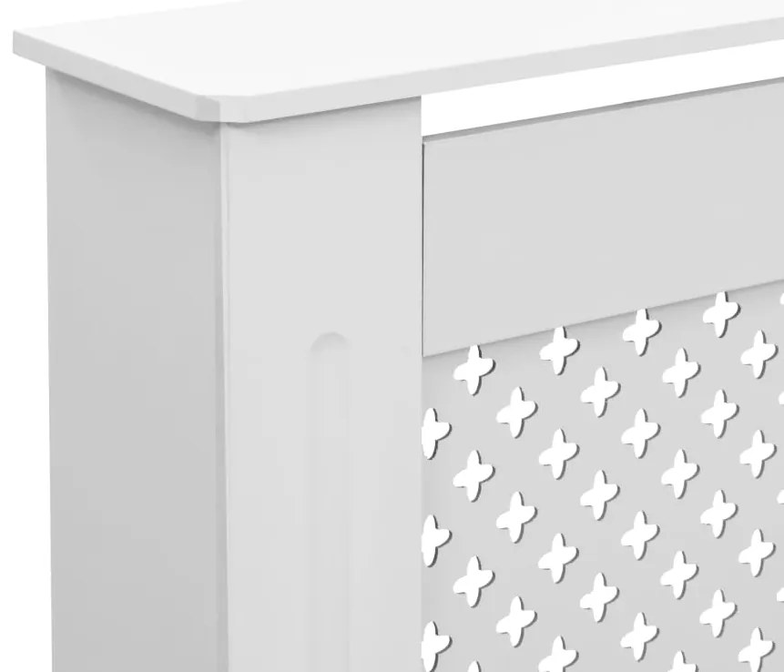 Cobertura de radiador 152x19x81,5 cm MDF branco