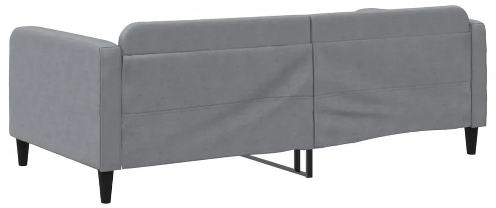 Sofá-cama 100x200 cm tecido cinzento-claro
