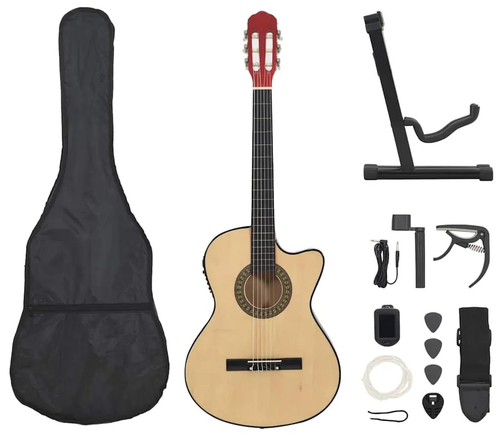12 pcs conjunto de guitarra com equalizador e 6 cordas