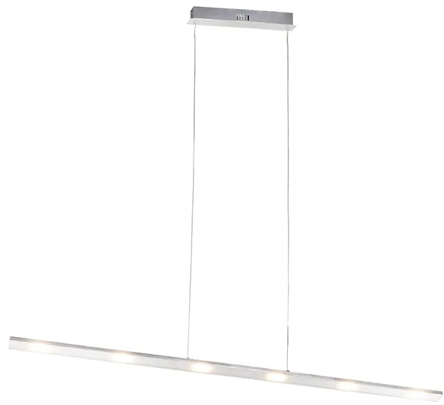 Candeeiro de suspensão design em aço com dimmer tátil incl. LED - Platinum