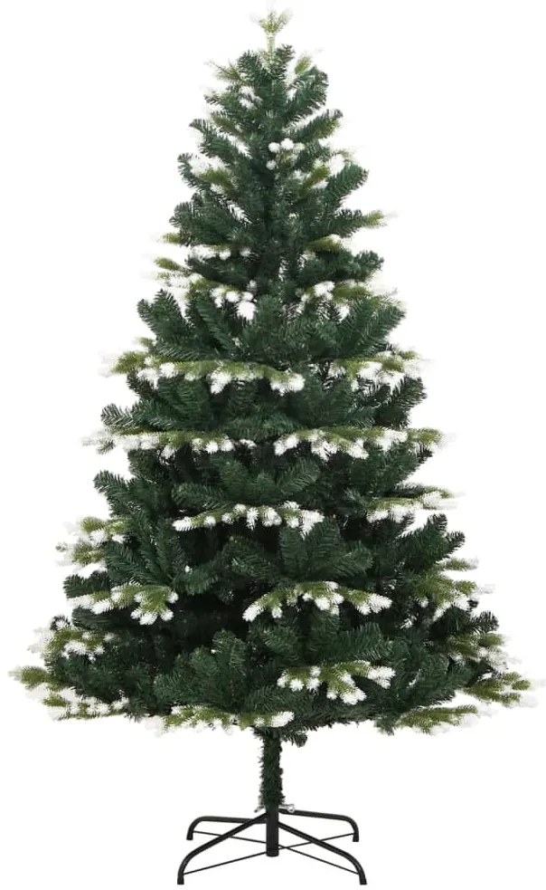 Árvore de Natal artificial articulada c/ flocos de neve 210 cm