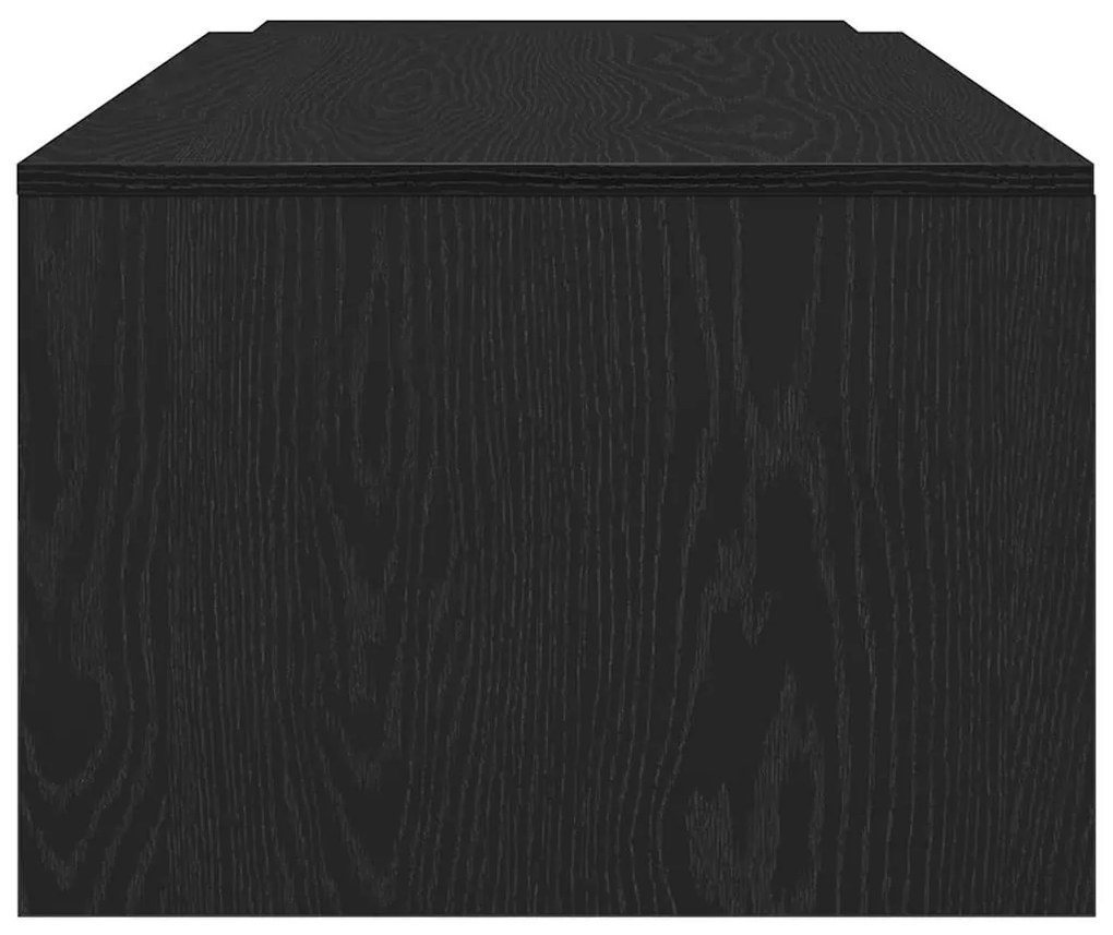 Mesa de Centro Folheada Preta de 150x50x35 cm