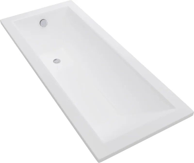 Mexen Cubik banheira retangular 140 x 70 cm, branca - 55031407000