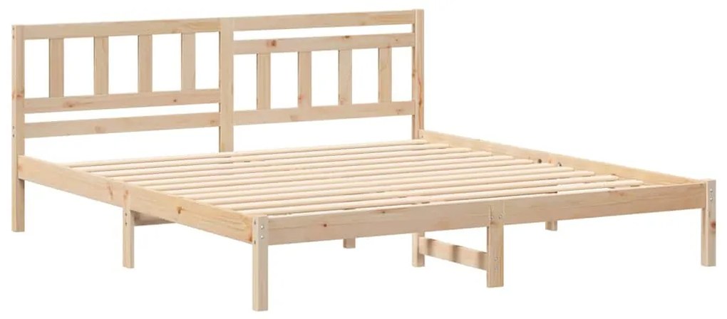 Estrutura da Cama com cabeceira Castanho 180 x 200 cm