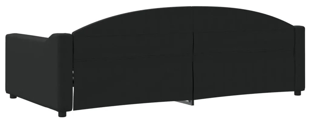 Sofá-cama 100x200 cm tecido preto