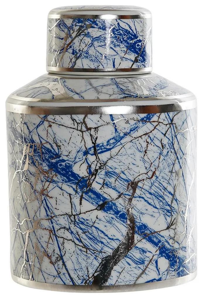 Vaso DKD Home Decor Azul Porcelana Glam (14 x 14 x 21.5 cm)
